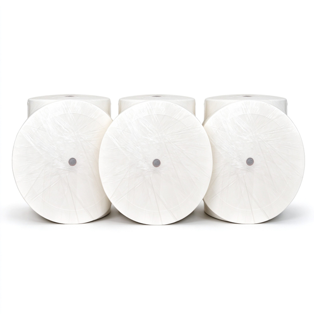rouleau jumbo de mati&egrave;re premi&egrave;re de papier toilette